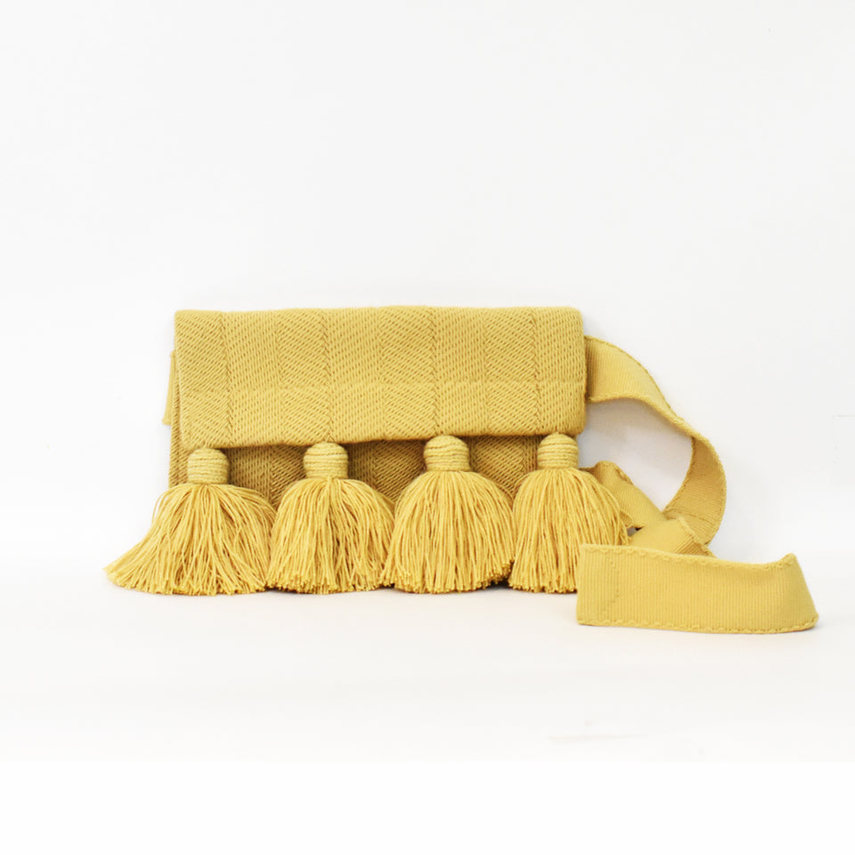 Fringe Clutch and Crossbody Clutch Purse - Rice