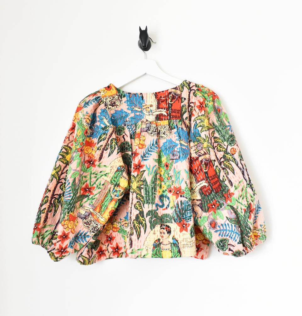 Leilani Top - Frida quilt - Melon