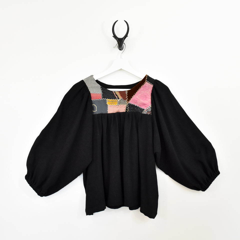 Leilani Top - Vintage Crazy Quit-Black