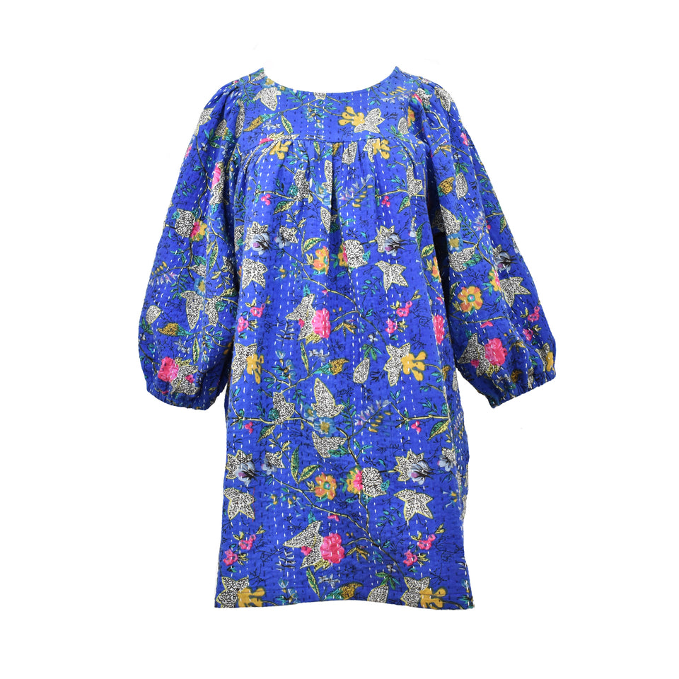 Leilani Dress - Garden Quilt - Lapis