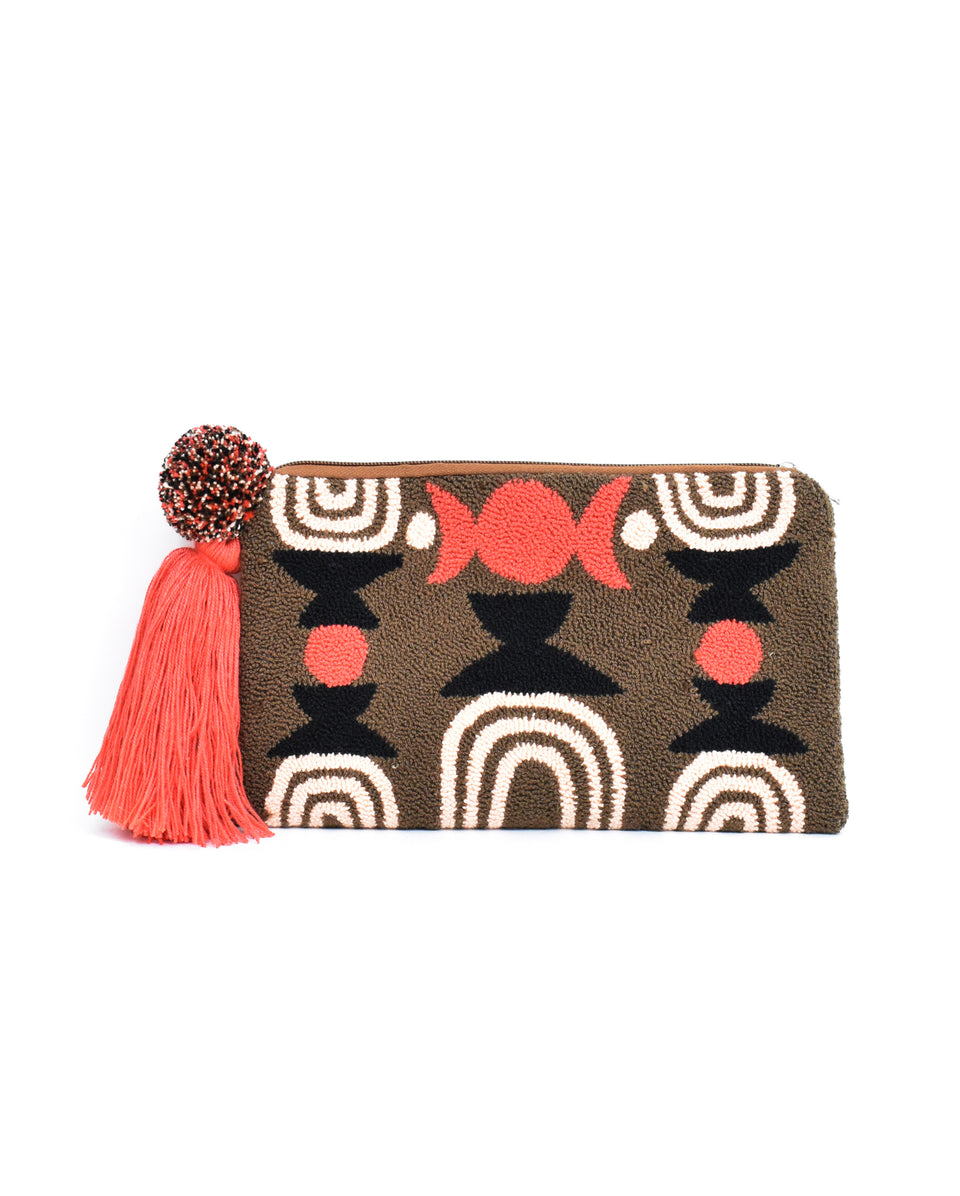 Mid Century Waves Tapizada Clutch