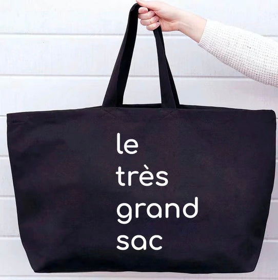 Le tres grand - Oversized Canvas Tote