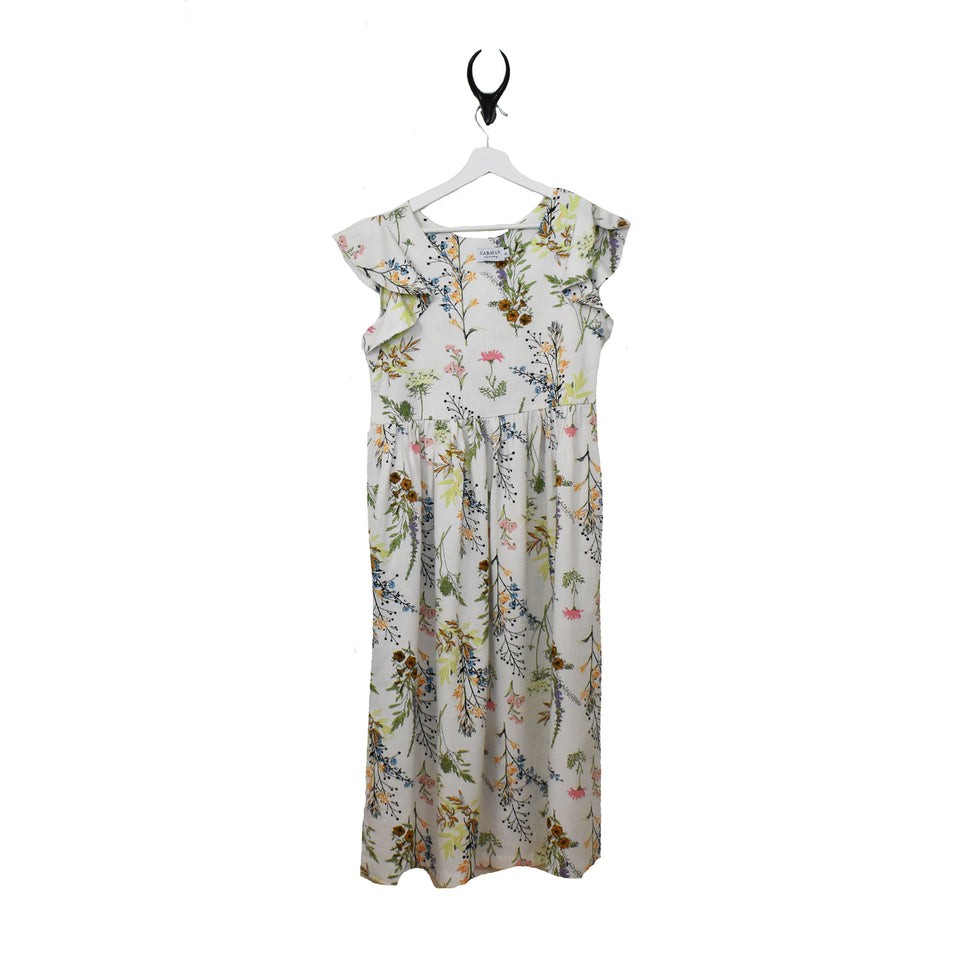 Dahlia Midi Dress - Wild Garden print
