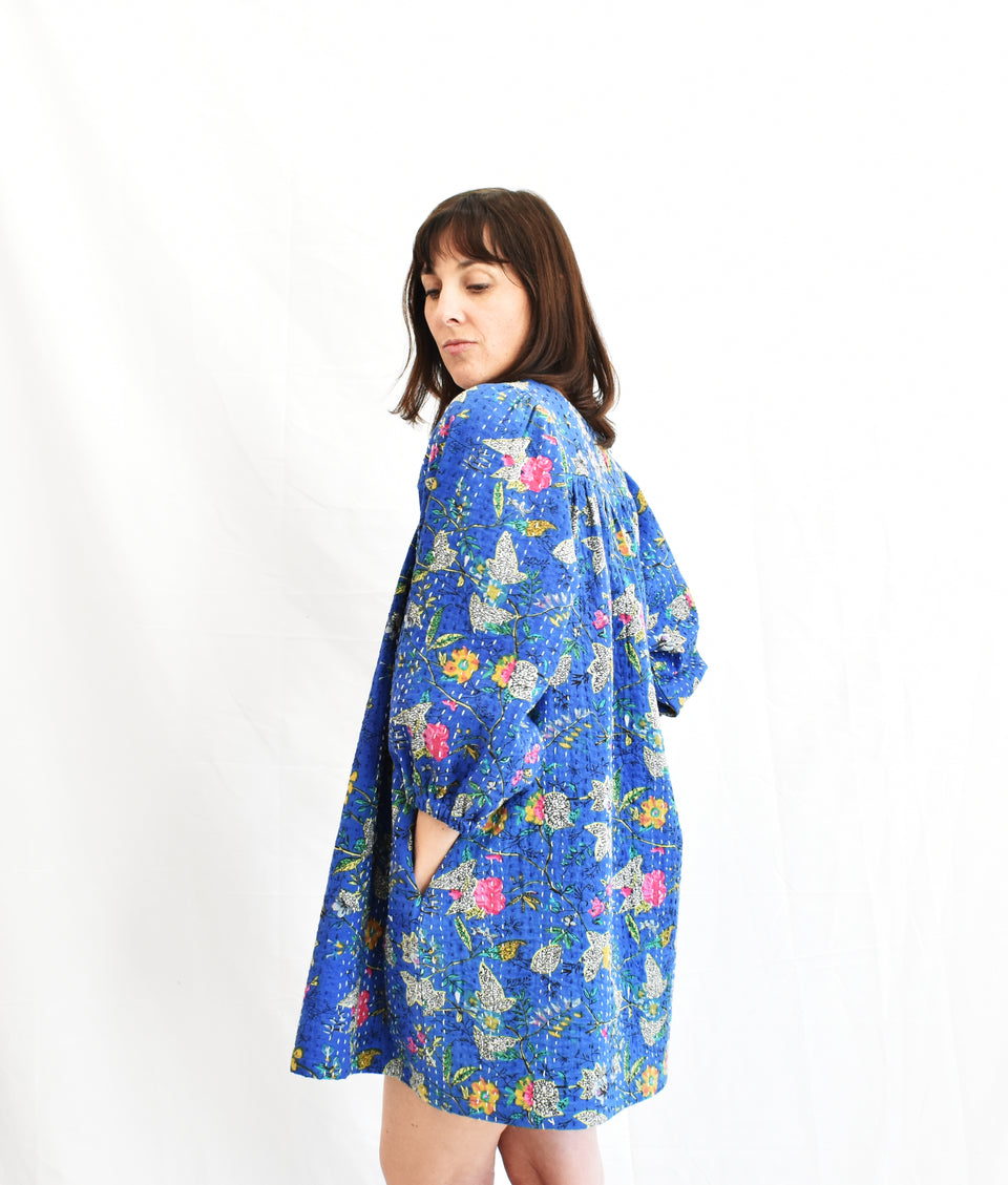 Leilani Dress - Garden Quilt - Lapis